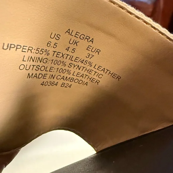 Ralph Lauren NWT Sz 6.5 Alegra Black & Cream Leather Flat Slide Sandals (SH280) - Picture 11 of 11